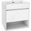 kielle Skrinka s umývadlom 60 cm, lesklá biela 50027S610