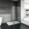 AICA Sprchový kút WALK IN CLEAR08CH30P, sprchová zástena, veľkosti od 50-160cm, 8mm NANO sklo, 30cm otočný panel, vzpera rôzne, Výška 200cm