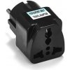 DeTech Cestovný adaptér UK do EU, redukcia na EU zásuvky, čierna