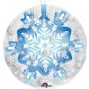 Amscan Fóliový balón Snehová vločka bielo strieborný 60x60 cm