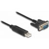 Delock USB kábel USB 2.0 USB-A zástrčka, VGA 9pin zástrčka 0.50 m čierna 66461; 66461