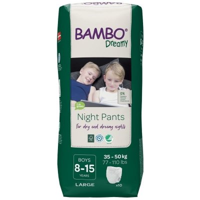 BAMBO Dreamy Night Nohavičky plienkové jednorázové Pants Boy 8-15 rokov, 10 ks, pre 35-50 kg