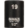 DeWALT DT7537 nástrčná hlavice EXTREME IMPACT 1/2“ krátká, 19 mm