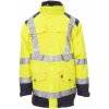 Payper HISAFE Reflexná zimná bunda 3XL, Fluorescent yellow-Navy blue