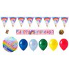 KIK KX5826 Sada narozeninových dekorací Happy Birthday s jednorožci