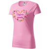Vtipné tričko mamička v srdci Farba: Ružová, Veľkosť: XL