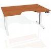 Hobis Pracovný stôl Motion Ergo, PO, 3S, 180x61-128x90 cm, čerešňa/biela