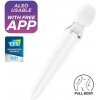 Masážna hlavica a vibrátor 2v1 SATISFYER DOUBLE WAND-ER biela