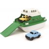 Green Toys Trajekt zeleno-biely s autíčkami