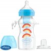 Dr.Browns dojčenská antikoliková fľaša Options Wide Neck plastová 2v1 modrá s náustkom WB91605 270ml