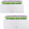 Kvetináč plast biely Prosperplast 103 cm x 19,5 x 18,5 cm