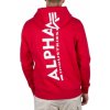 Alpha Industries Back Print Hoody pánska mikina speed red Farba: červená, Veľkosť: L