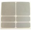 Samolepky reflexné ShamanRacing set 6ks strieborné