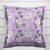 Biante Dekoračná obliečka na vankúš s lemom PML-044 Kvety magnólie na fialovom 50 x 60 cm