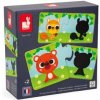 Janod Puzzle Duonimo Nájdi tiene zvieratká 24 ks