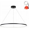Zuma Line Závesná lampa veľký LED kruh zmena farby HORIK čierna Ø90cm
