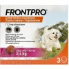 FRONTPRO 11 mg žuvacie tablety pre psy (2 - 4 kg) 1x3 ks