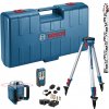Rotačný laser Bosch GRL 400 H s laserovým prijímačom, meracou latou a statívom 06159940JY