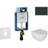 Geberit Kombifix Set predstenovej inštalácie, klozetu Oudee a dosky softclose, tlačidlo Sigma30, čierna lesk/čierna mat SANI15CA5115