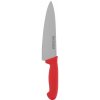 Šéfkuchařský nůž HACCP 340 mm, červený, široká hladká čepel | TECHNICA, Silver Line červená