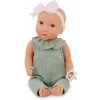 LullaBaby Bábika 35 cm v overale s čelenkou