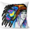 Vankúš Space Indiánka art (Veľkosť: 55 x 55 cm)