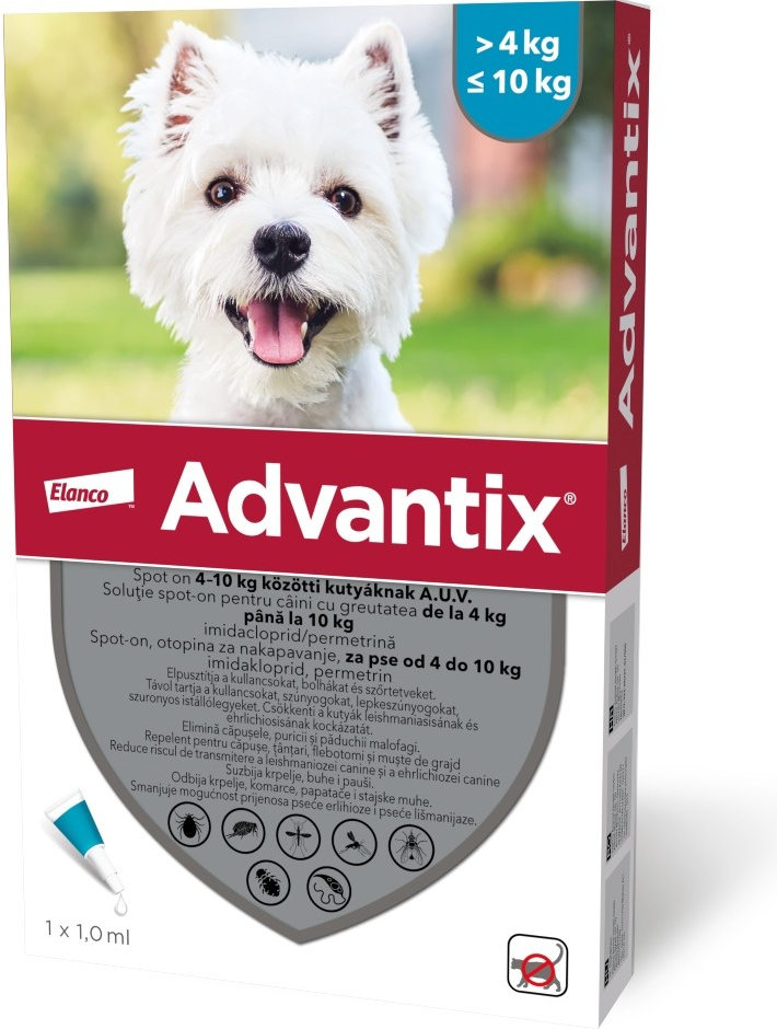 Advantix spot-on 4-10 kg 4 x 1 ml