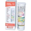 Testovacie prúžky na moč : 11 parametrov, 100ks (Glukóza, Kyselina askorbová, Ketóny, Bielkoviny, Hodnota pH, Krv, Dusitany, Leukocyty, Špec. Gravitácia, Bilirubín, Urobilinogén)