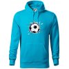 Futbalová lopta v triku - Mikina pánska Cape s kapucňou - 2XL ( Svetlý tyrkys )