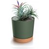 PROSPERPLAST Kvetináč TUBO PM 23,9cm tmavě zelený naturo