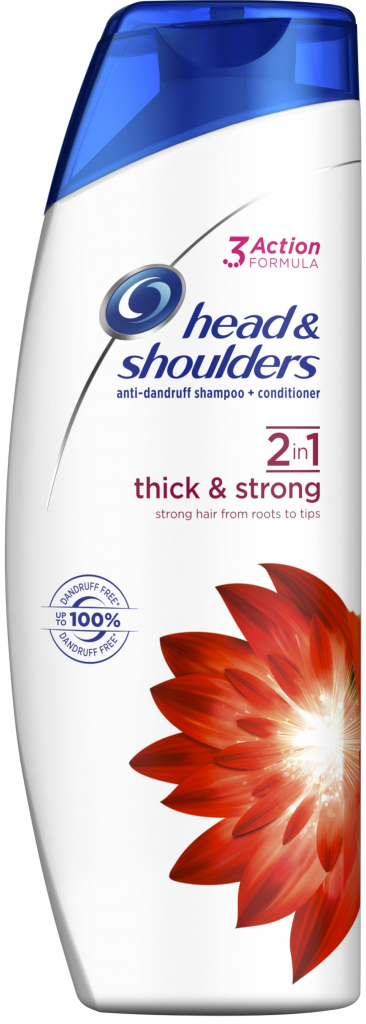 Head & Shoulders Thick & strong 2in1 šampón a balzam na vlasy proti lupinám 360 ml