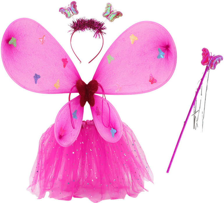 motýľa Fairy Disguise Dark Pink Wings 17559