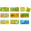 Goki Drevené puzzle Zvieratá a ich strava