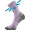 VOXX Ponožky dětské slabé z merino OPTIMALIK s ionty stříbra SVĚTLE FIALOVÉ (3 páry) 30-34 125871