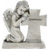Anjel + kríž polyres 16x8,5x17cm 211739 - Dekorácia