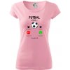 Futbal volá - Dámske tričko Pure - 2XL ( Ružová )