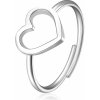 S`Agap? Nežný otvorený prsteň Srdce Click SCK90
