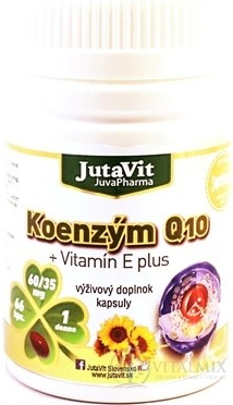 JutaVit Koenzým Q10 + Vitamín E plus 66 kapsúl