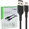 Belkin CAB002bt3MBK oplétaný USB-C - USB-A, 3m, černý