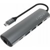 USB Hub FIXED HUB Pro 6in1 USB-C 3.2 Gen2 4k60Hz pre notebooky a tablety sivý (FIXHU-P-GR)