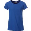 James & Nicholson Klasické dievčenské tričko z biobavlny 8007G Královská modrá
