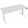 Pracovný stôl Motion, PO, 2S, 160x70,5-120,5x80 cm, biela/biela - 1 kus - 1 KS - pamäťové - 60 mesiacov - 80 cm - elektrický polohovateľný - stôl - Hobis - Biela - Motion - 160 cm - 70,5 - 120,5 cm HO