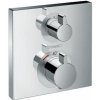 Termostatická batéria pod omietku Hansgrohe Ecostat Square s uzatváracím ventilom a reguláciou prietoku, chróm 15714000