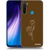 Picasee silikónový čierny obal pre Xiaomi Redmi Note 8 - Brown flowers