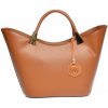 Roberta M Dámska kožená kabelka RM3148 Cognac