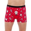 Boxerky s vianočným dizajnom 007/77 červené, VYBRAŤ VEĽKOSŤ BIELIZNE XL