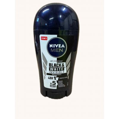 NIVEA Men Invisible for Black and White, tuhý antiperspirant 40 ml