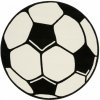 Najkoberce PP Football biely / čierny kruh 200x200 cm