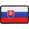 Nášivka na suchý zips Slovenská vlajka Velcro (PVC nášivka slovenská zástava so znakom)