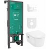 Súprava WC misa s pomaly sa sklápajúcim sedadlom Hansgrohe EluPura Original S 60288450, podomietková konštrukcia Hansgrohe iFrame universal 01022180, 66001700